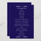 Modern Navy & White Wedding Menu (Voorkant / Achterkant)