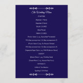 Modern Navy & White Wedding Menu (Voorkant)