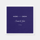  Modern Navy & White Wedding  Servet (Voorkant)