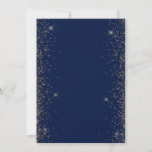 Modern Navyblauw 75e Verjaardag Save The Date (Achterkant)