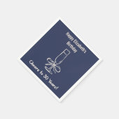 Modern Navyblue juicht 30 jaar verjaardag servet (Hoek)