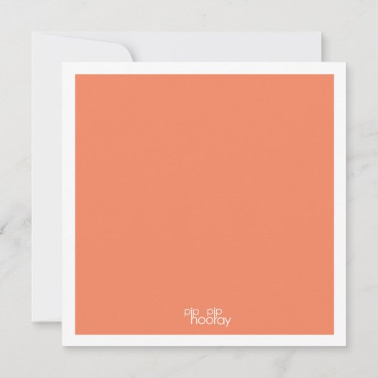 Modern Nectarine Sinaasappel Bewaar de datum fotok Kaart (Achterkant)