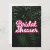 Modern Neon Bridal Shower Kaart (Achterkant)