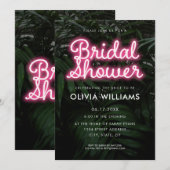 Modern Neon Bridal Shower Kaart (Voorkant / Achterkant)