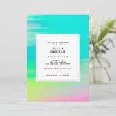 Modern Neon Bright Colors Vrijgezellenfeest Kaart (Staand voorkant)