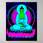 Modern Neon Buddha Poster (Voorkant)