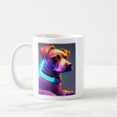 Modern Neon Colored Dog Koffiemok (Links)
