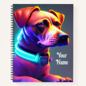 Modern Neon Colored Dog Notitieboek (Voorkant)