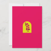 Modern Neon Festival Garden Geometric Wedding Kaart (Achterkant)