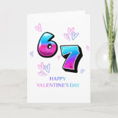 Modern Neon Gradient Happy Valentine's Day Card Kaart (Voorkant)