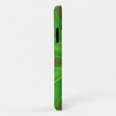 Modern Neon Green Brown Fractal met naam Case-Mate iPhone Case (Achterkant/rechts)