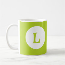 Modern Neon Lime Groen Monogram Initiaal