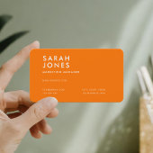 Modern Neon Oranje kleur Visitekaartje
