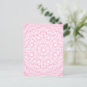 Modern Neon Pink Art Briefkaart -  (Staand voorkant)