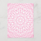 Modern Neon Pink Art Briefkaart -  (Voorkant)