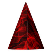 modern Neon Red Digital Pattern Feesthoedjes (Achterkant)