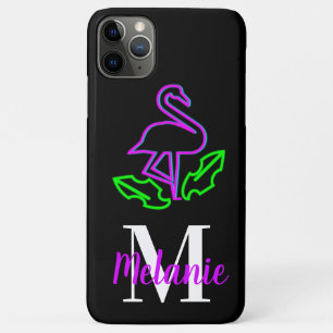 Modern Neon Tropical Flamingo Paars Flourescent Case-Mate iPhone Case