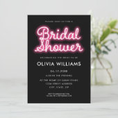 Modern Neon Vrijgezellenfeest Kaart (Staand voorkant)