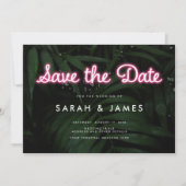Modern Neon Wedding Save the Date (Voorkant)