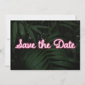 Modern Neon Wedding Save the Date (Achterkant)