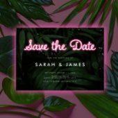 Modern Neon Wedding Save the Date