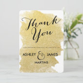 MODERN NEPGOLD BEDANKKAART (Staand voorkant)