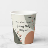 Modern Nesting feest voor nieuwe ouders Papieren Bekers (Voorkant)