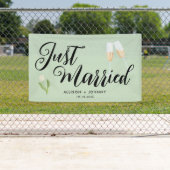 Modern net getrouwd bruiloft receptie auto spandoek (Insitu)