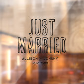 Modern net getrouwd bruiloft receptie autosticker raamsticker (Vel 2)