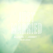 Modern net getrouwd bruiloft receptie autosticker raamsticker (Vel 3)