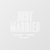 Modern net getrouwd bruiloft receptie autosticker raamsticker (Vel)