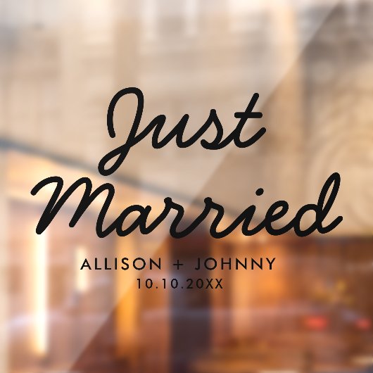 Modern net getrouwd bruiloft receptie autosticker raamsticker (Vel 2)