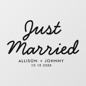 Modern net getrouwd bruiloft receptie autosticker raamsticker (Vel)