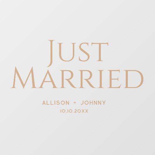 Modern net getrouwd bruiloft receptie autosticker raamsticker (Vel)