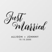 Modern net getrouwd bruiloft receptie autosticker raamsticker (Vel)