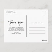 Modern net getrouwd foto bruiloft dank u briefkaart (Achterkant)