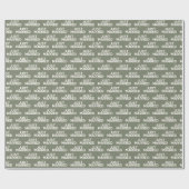 Modern net getrouwd Sage Green Cadeaupapier (Vlak)