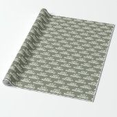 Modern net getrouwd Sage Green Cadeaupapier (Uitgerold)