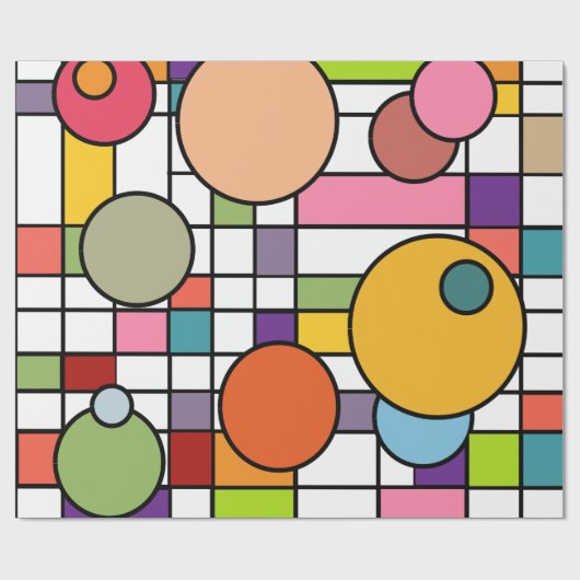 Modern net uit de middeleeuwen cadeaupapier (Vlak)