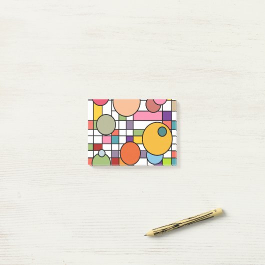 Modern net uit de middeleeuwen post-it® notes (Op bureau)