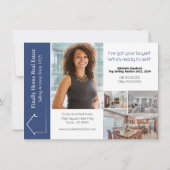 Modern net verkocht professionele makelaar Briefka Kaart (Achterkant)