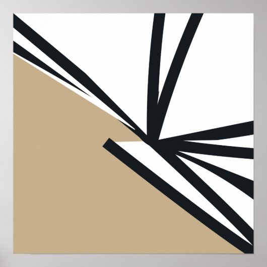 Modern neutraal Abstract Poster (Voorkant)