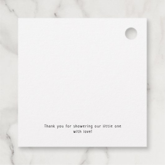 Modern neutraal Baby shower Bedankjes Labels (Achterkant)