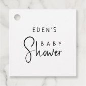 Modern neutraal Baby shower Bedankjes Labels (Voorkant)