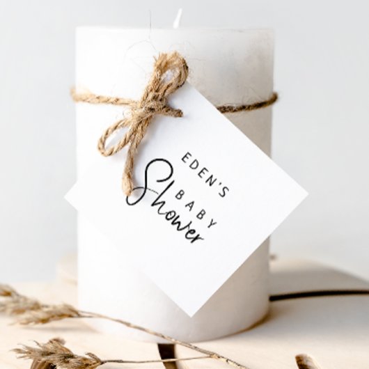 Modern neutraal Baby shower Bedankjes Labels