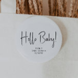Modern neutraal Baby shower Hallo Baby Ronde Button 5,7 Cm<br><div class="desc">Vier je kleintje met ons eenvoudige, moderne, neutrale baby shower hallo baby-knop, met een minimalistisch zwart-wit ontwerp dat modern en is. Met zijn strakke, boho-geïnspireerde esthetiek is de hedendaagse, genderneutrale sfeer ideaal voor het verwelkomen van een babyjongen of meisje in elk seizoen - of het nu herfst, winter, lente of...</div>