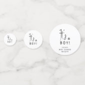 Modern neutraal Baby shower Het is een jongen Confetti (Voorkanten)