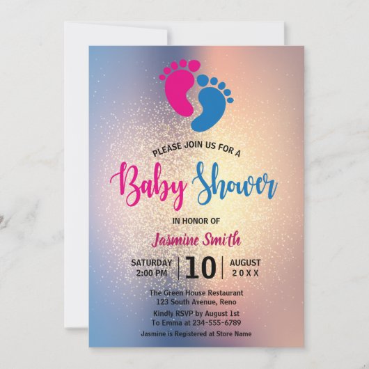 Modern neutraal Baby shower Kaart (Voorkant)