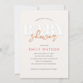 Modern neutraal Baby shower Kaart (Voorkant)