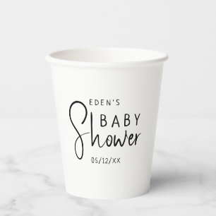 Modern neutraal Baby shower Papieren Bekers